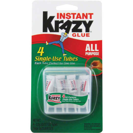 Krazy Glue 0.02 Oz. Liquid Single Use All-Purpose Super Glue (4-Pack)