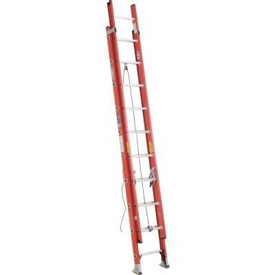 Werner 20 Ft. Fiberglass Extension Ladder with 300 Lb. Load Capacity Type IA Duty Rating